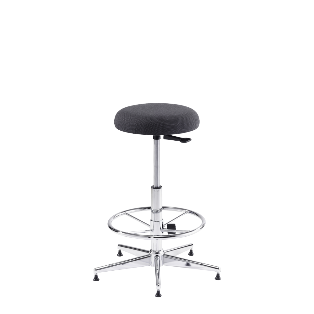 Timpani percussion stool with foot rest 3112 blue 9264 2 coloured melange full circle foot rest O 43 cm approx. 58 84 cm 3112 F1.R38 9264